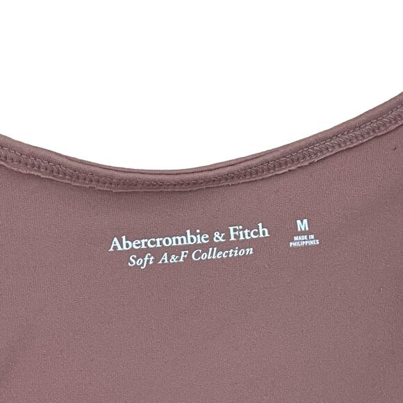 Abercrombie & Fitch Long Sleeeve Seamless Bodysuit Mocha Women’s Size Medium - Picture 3 of 6